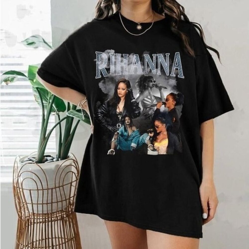 Bundle Rihanna Retro 90s Music Classic Fan T-Shirt Unisex Tee 166